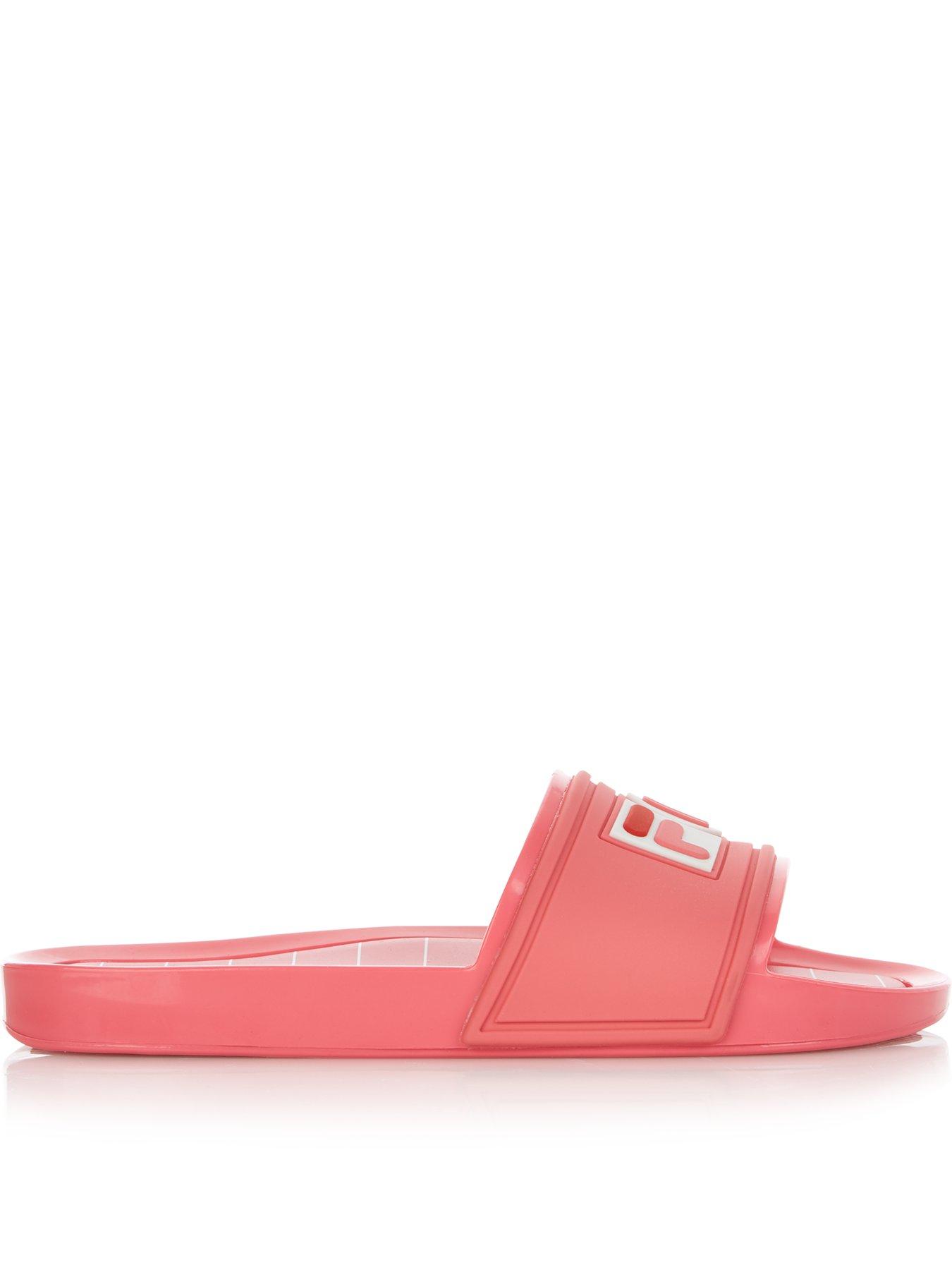 pink fila sliders