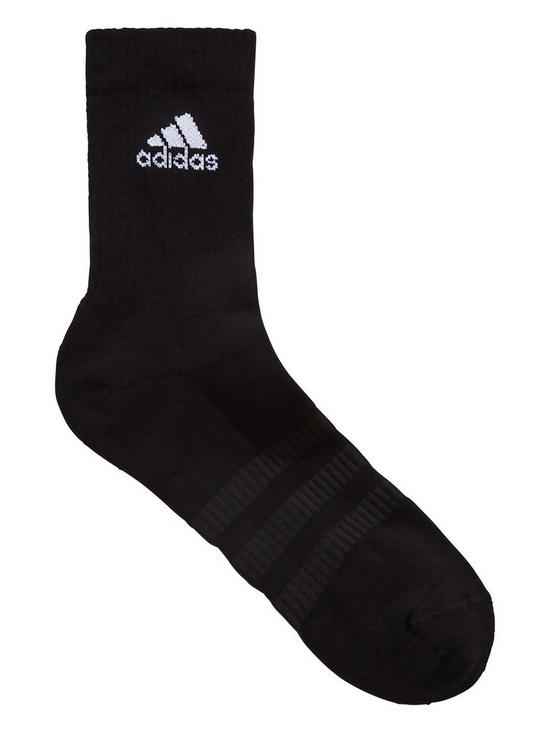 stillFront image of adidas-cushion-3-pack-crew-socks-black