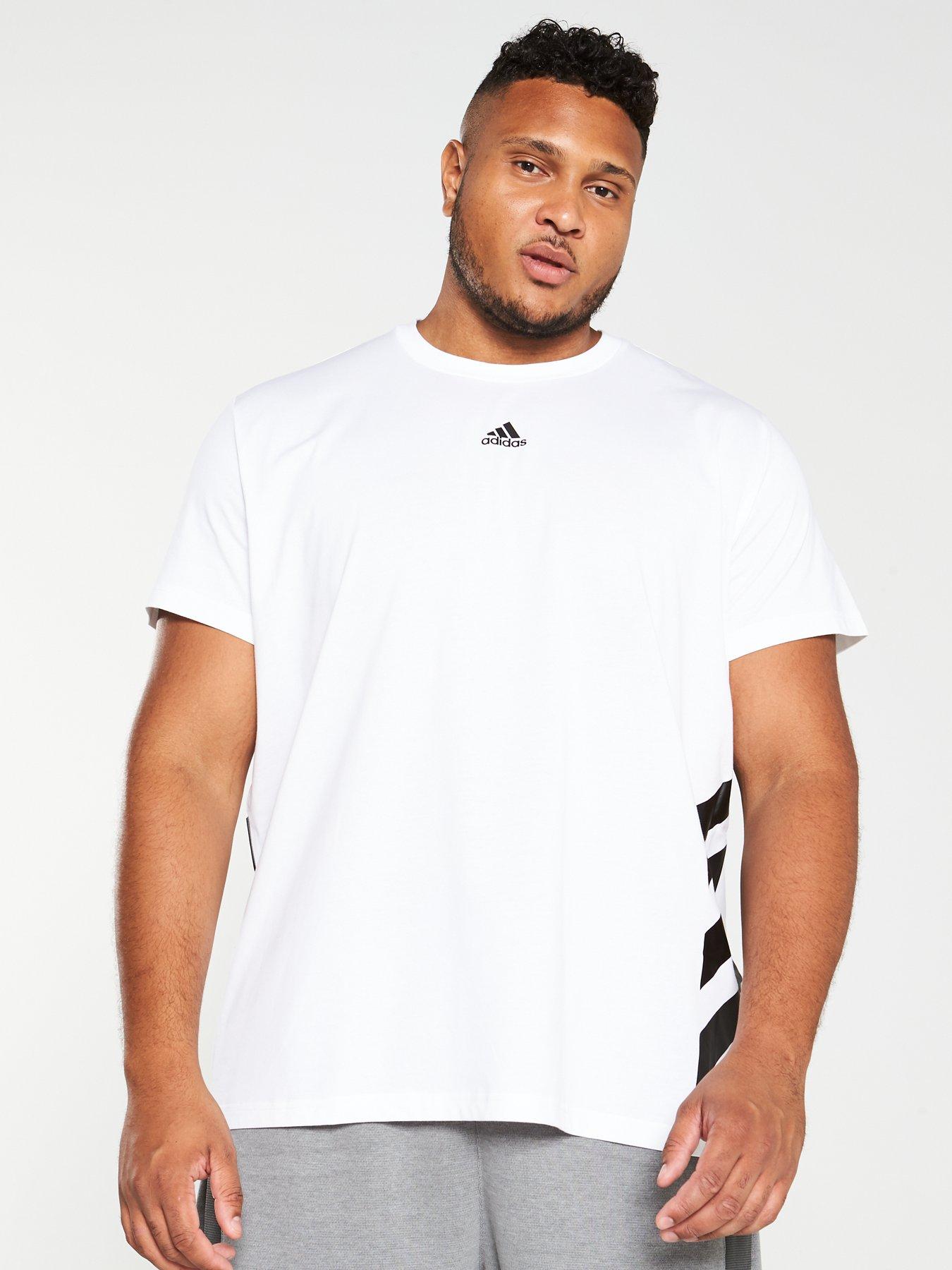 adidas Plus Size 3 Stripe T-Shirt 