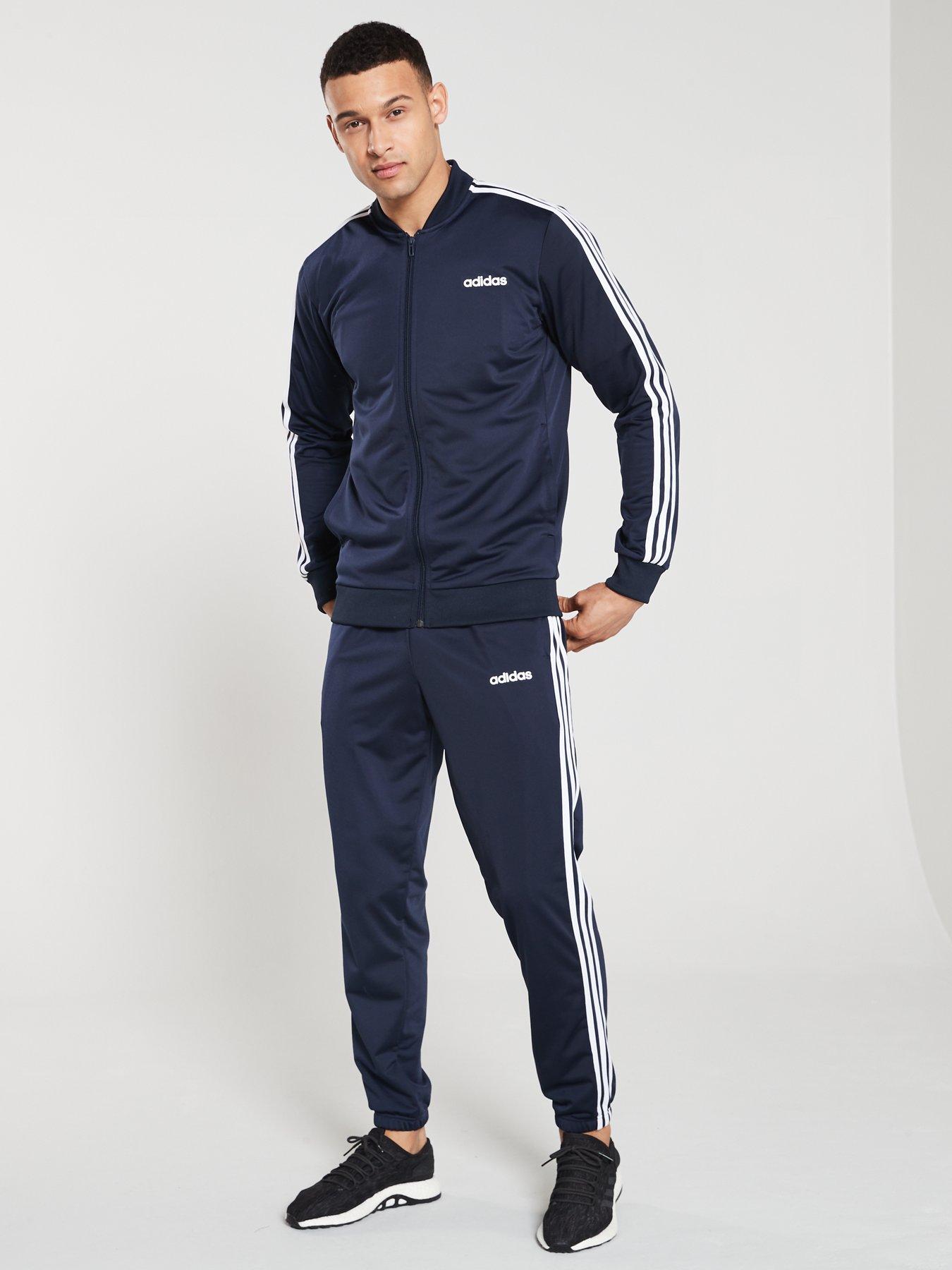 mens adidas 3 stripe tracksuit