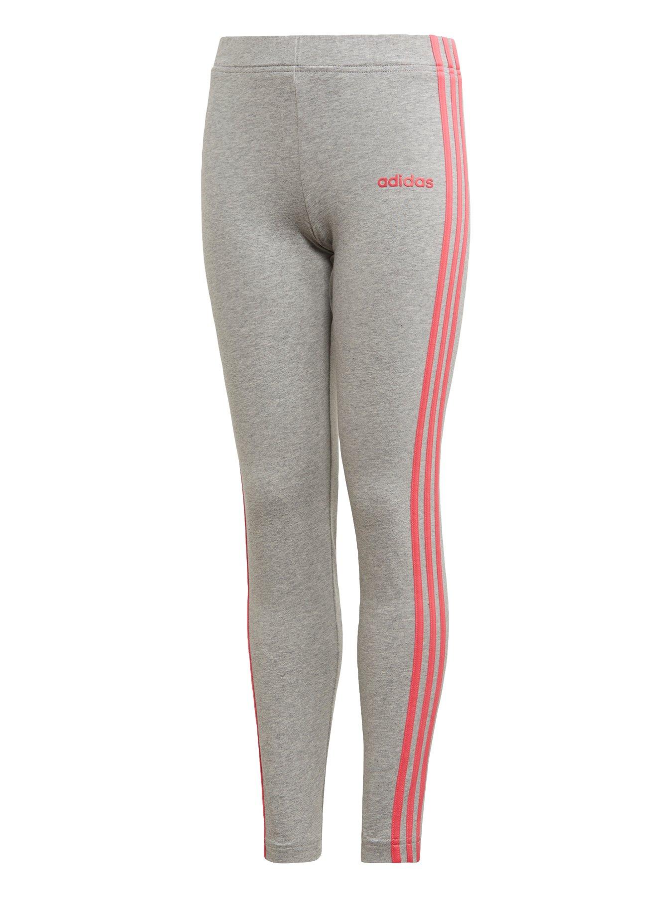 adidas leggings pink stripe