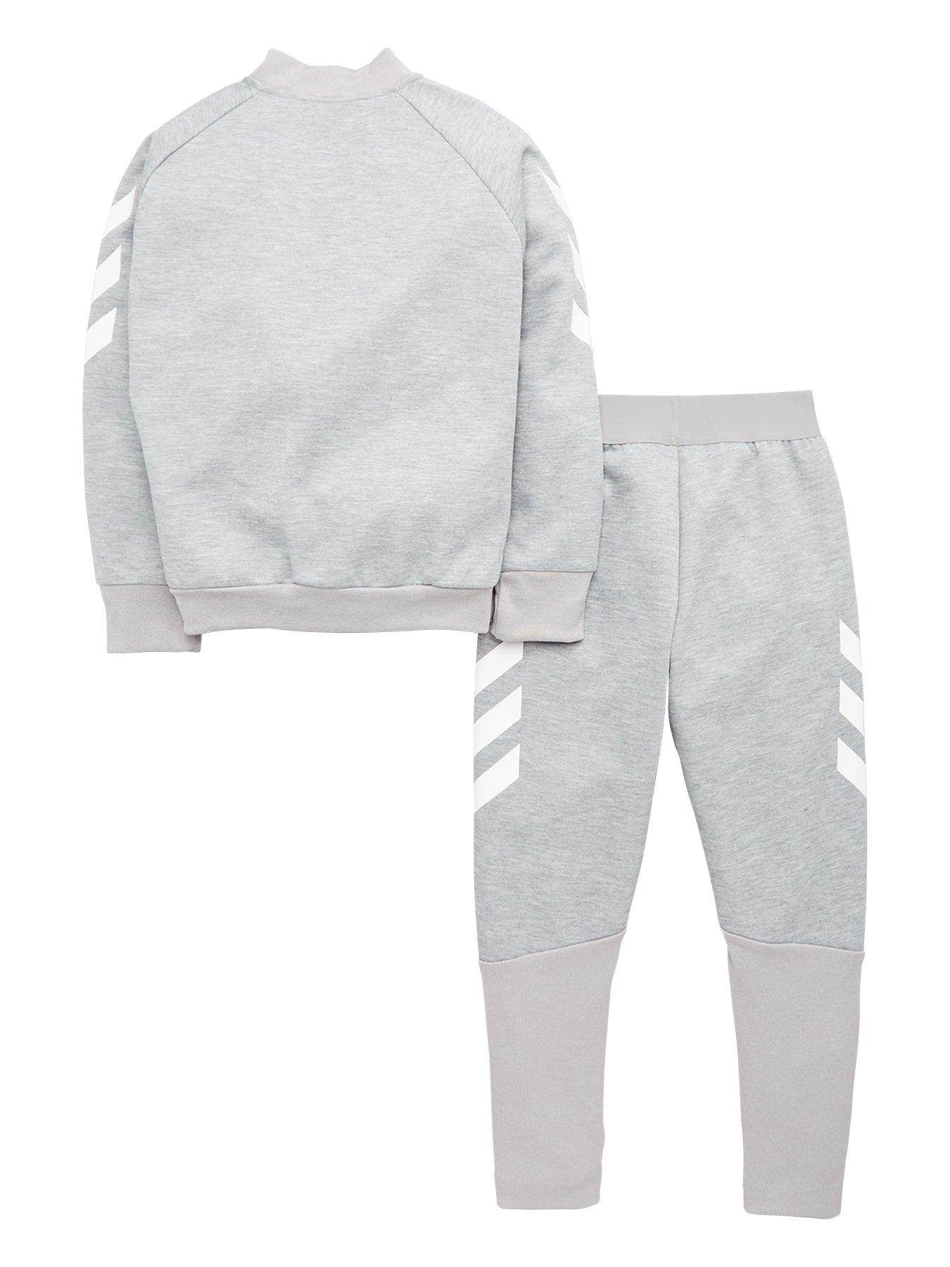 adidas grey and white tracksuit