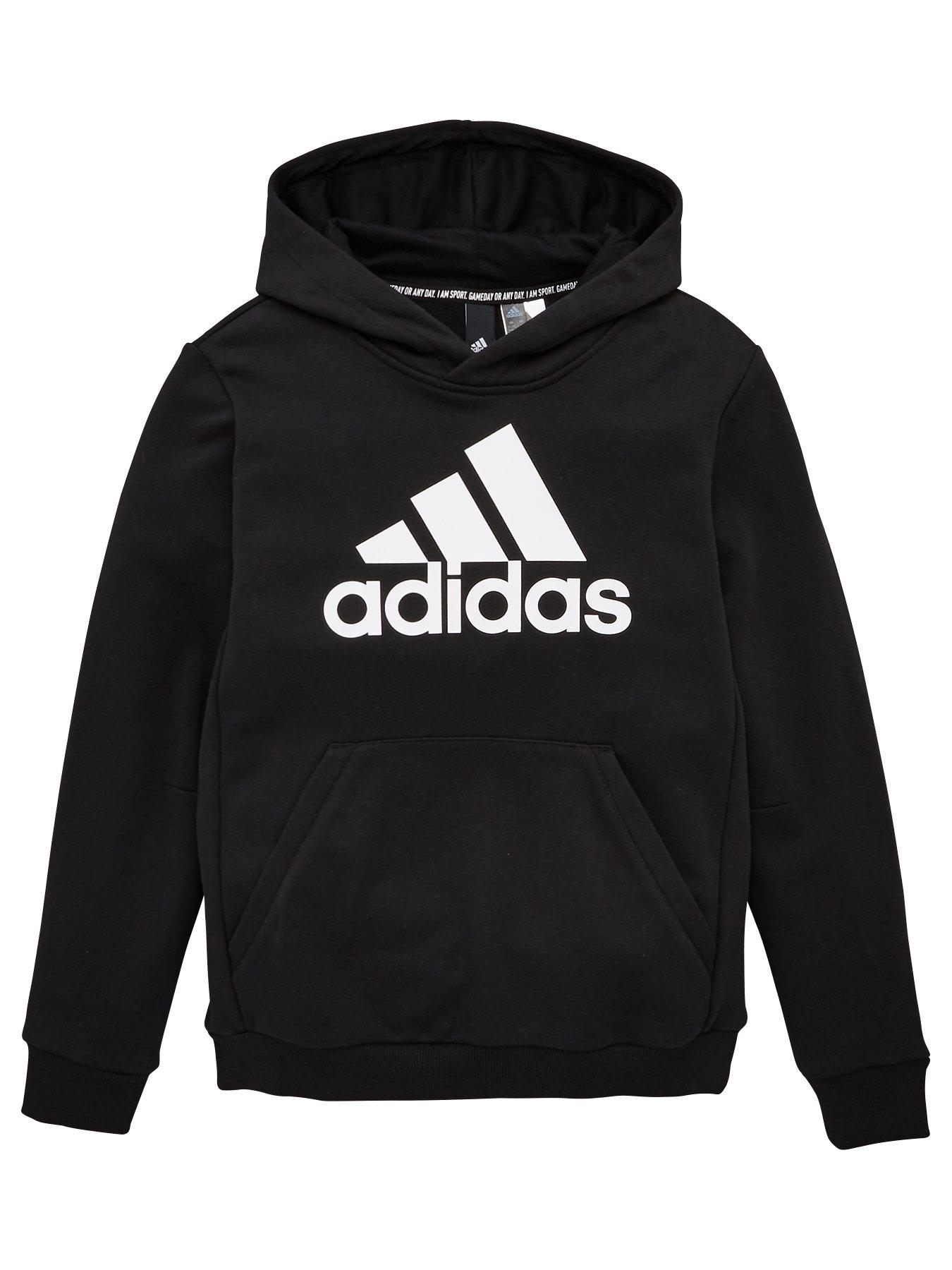 youth white adidas hoodie