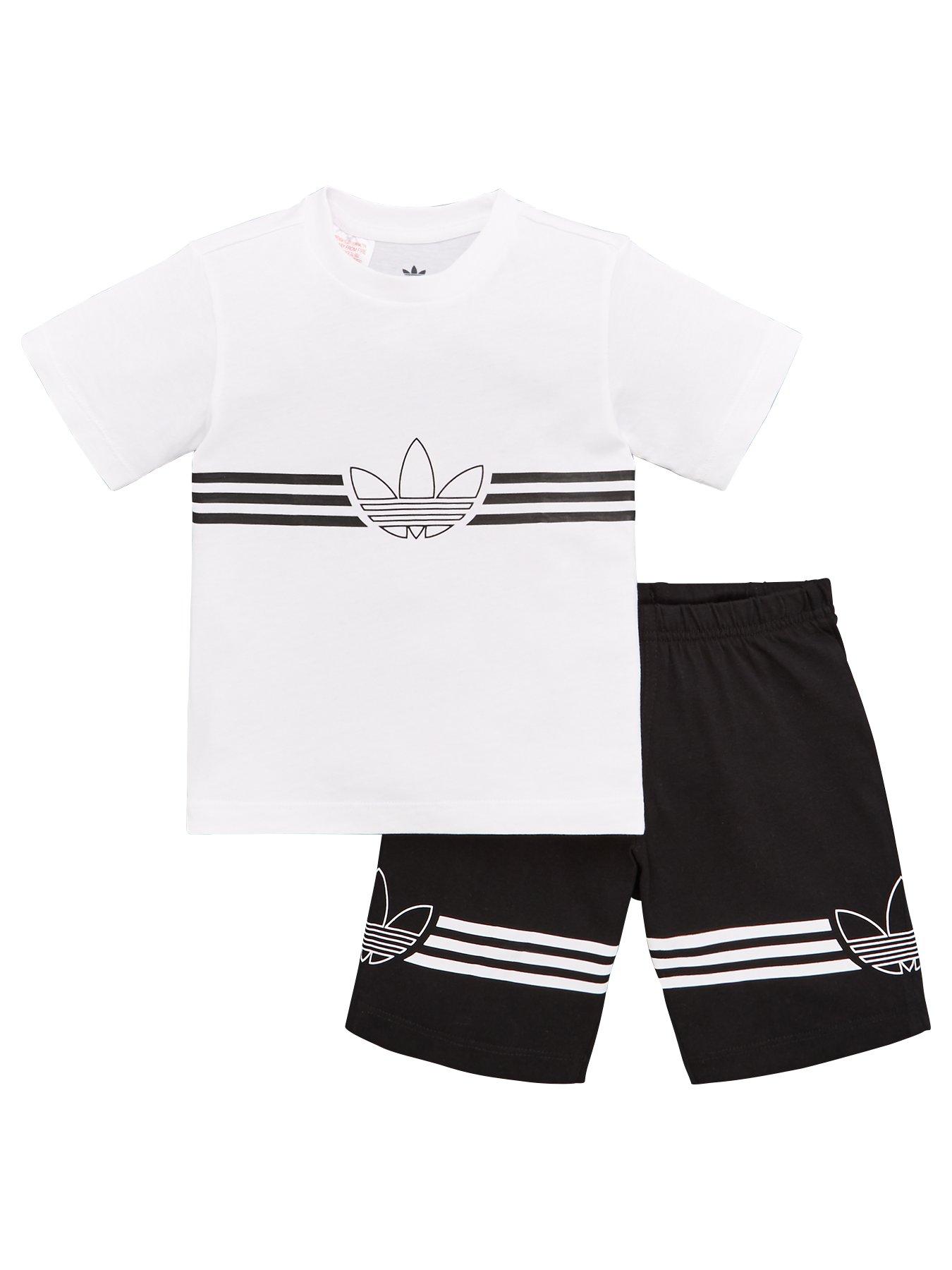 boys adidas shorts and tshirts