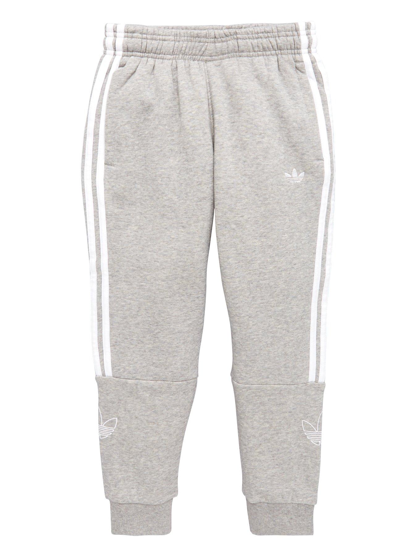 youth white adidas pants