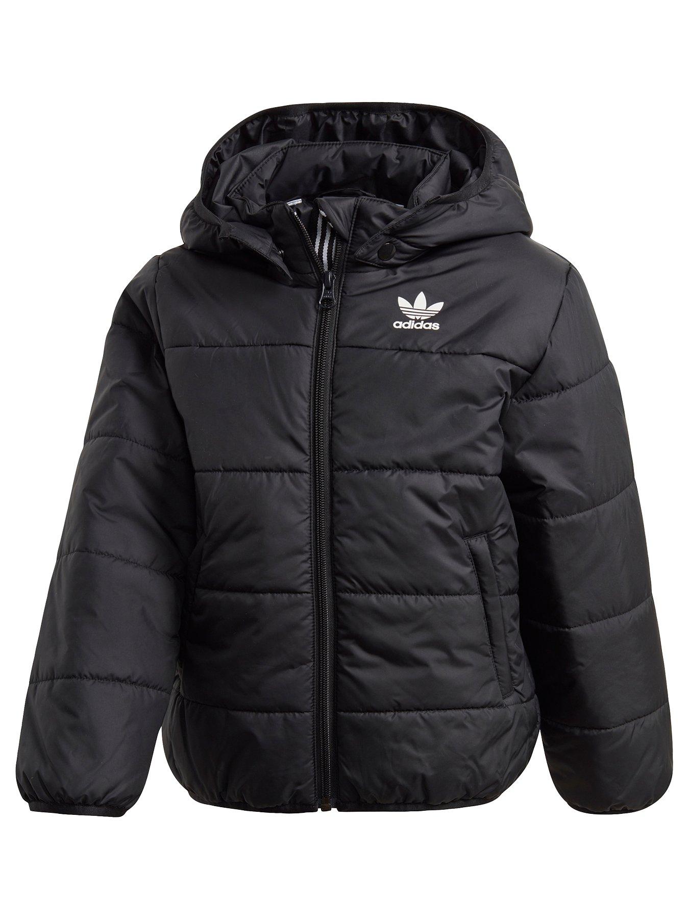 adidas Originals Little Kids Jacket - Black/White | very.co.uk