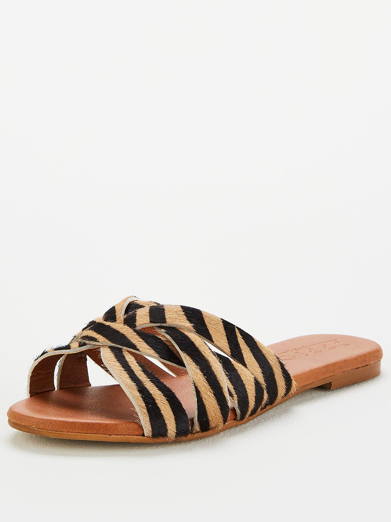 office animal print sandals