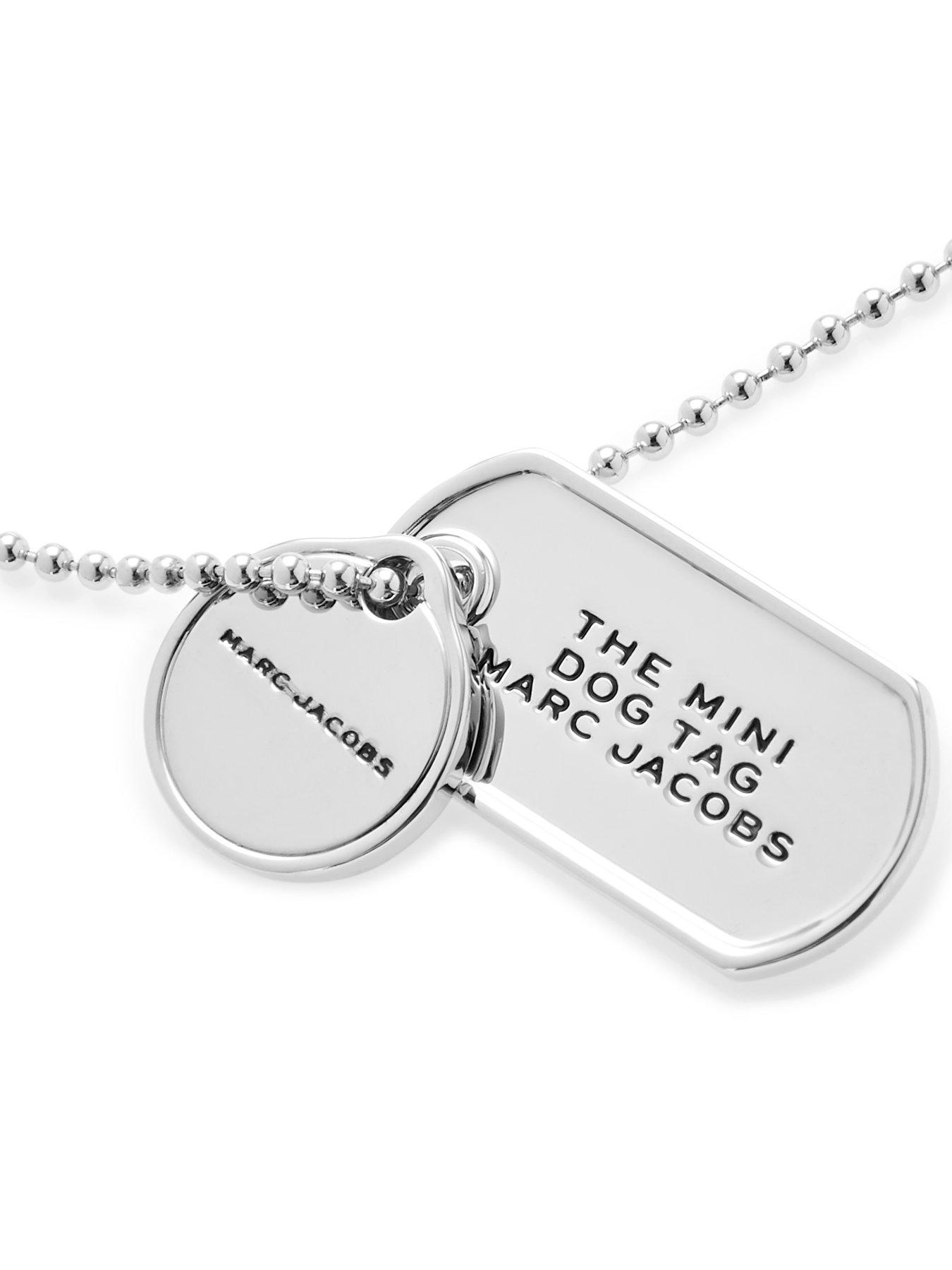 marc jacobs dog tag necklace