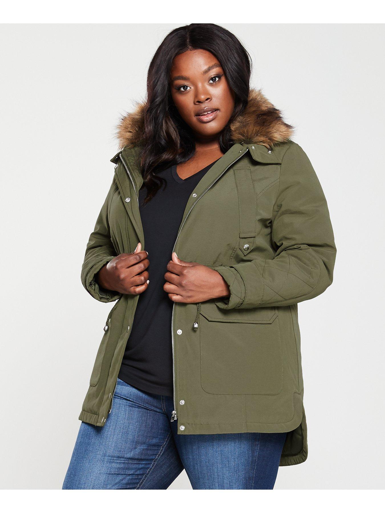 faux fur parka coat