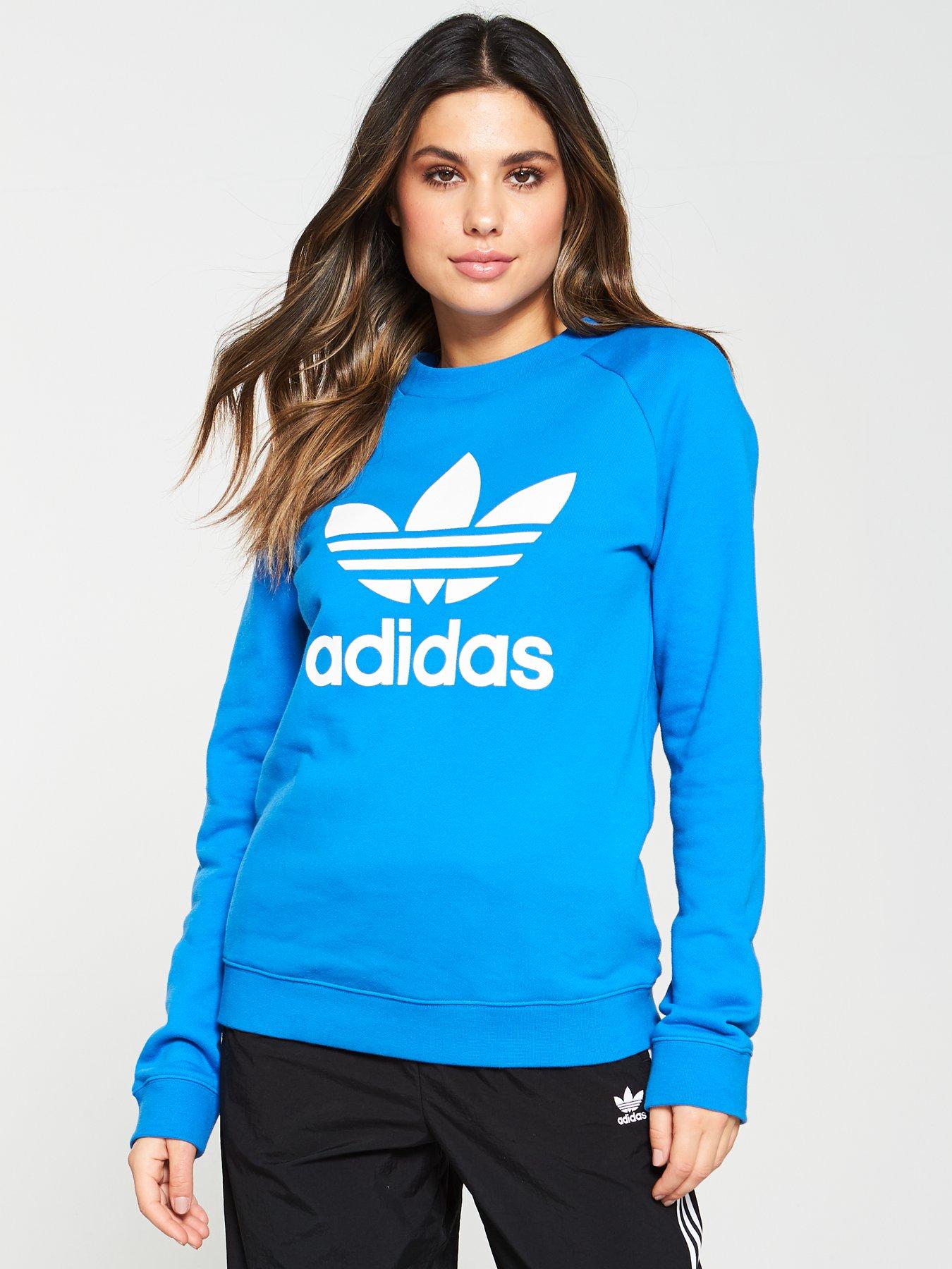 adidas trefoil crew sweat