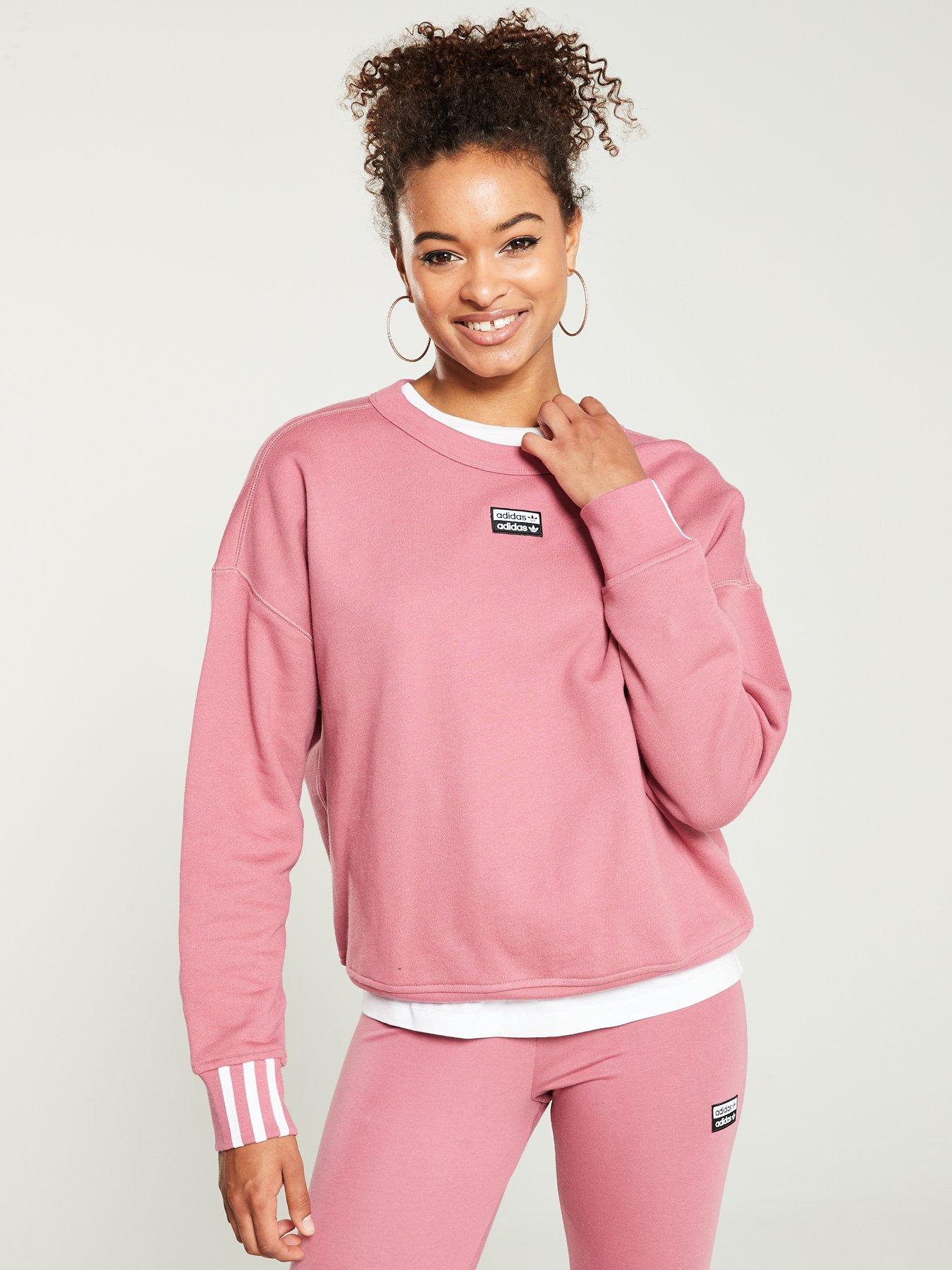 adidas originals ryv sweatshirt in pink