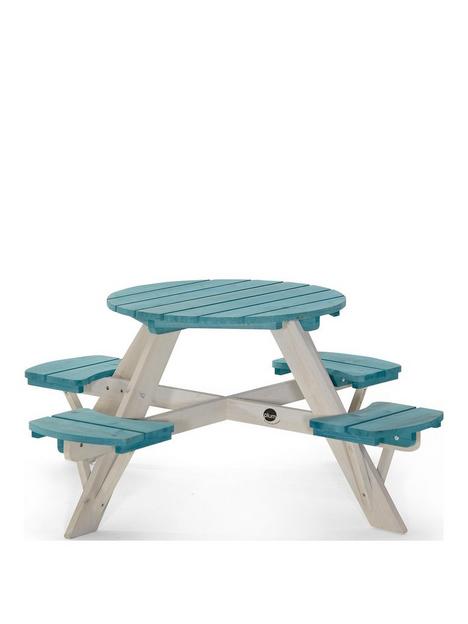 plum-wooden-circular-picnic-table-with-seats-teal