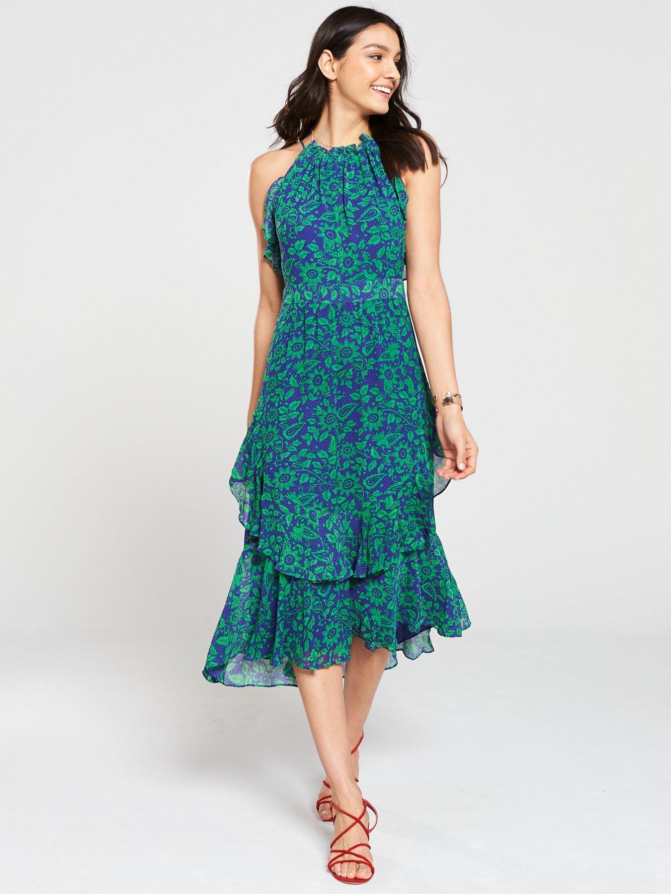 whistles python print midi dress