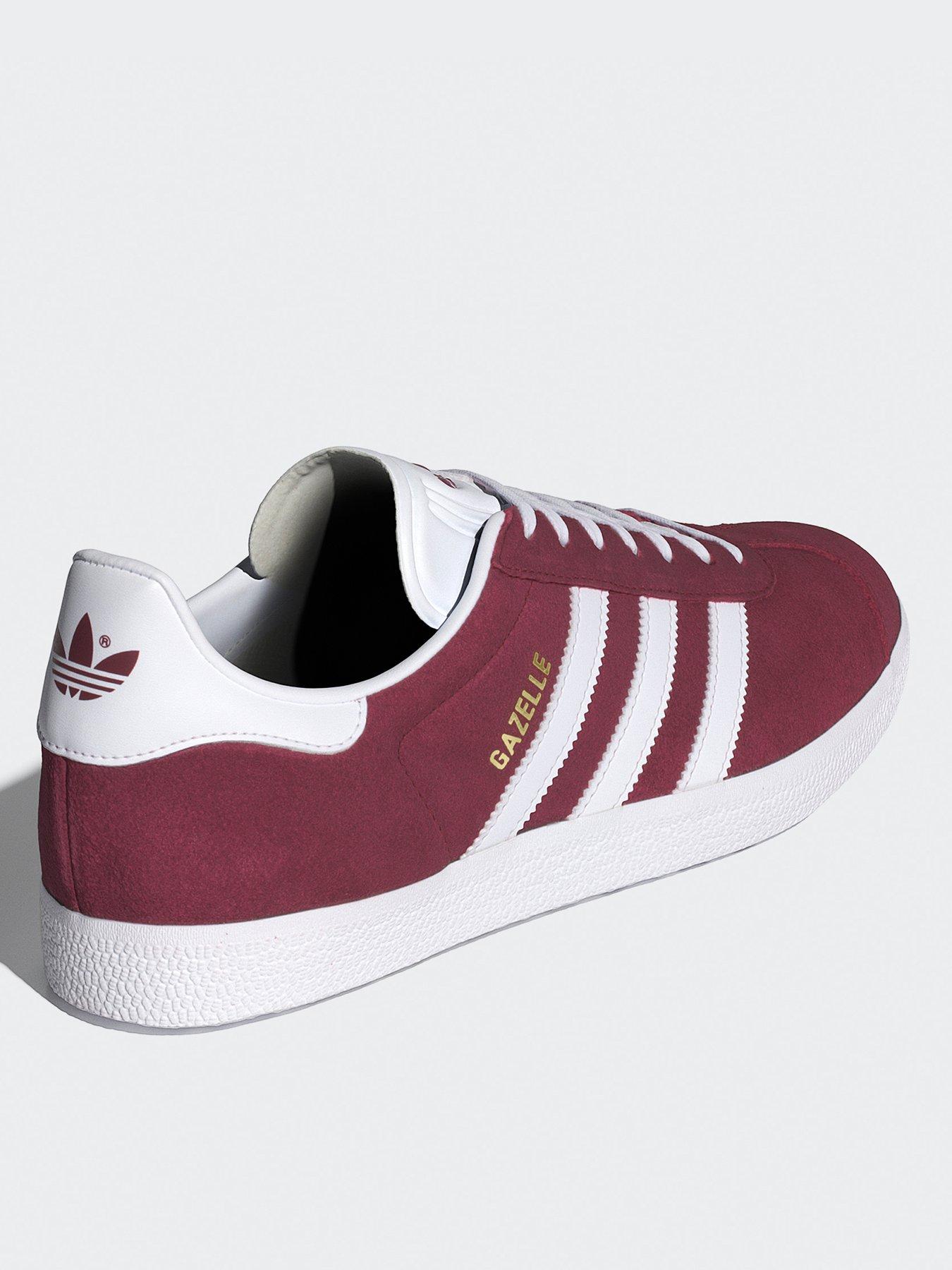 Image 2 of 7 of adidas Originals Gazelle - Burgundy/White