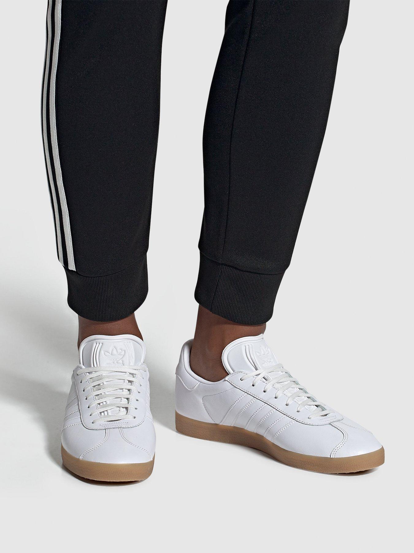 adidas originals gazelle in white and gum