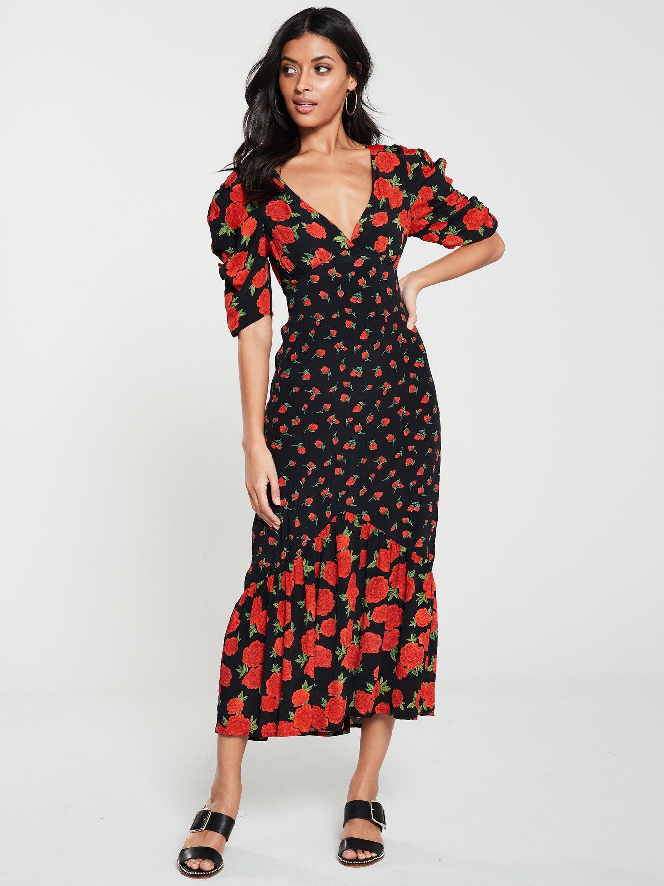 print midi dress uk