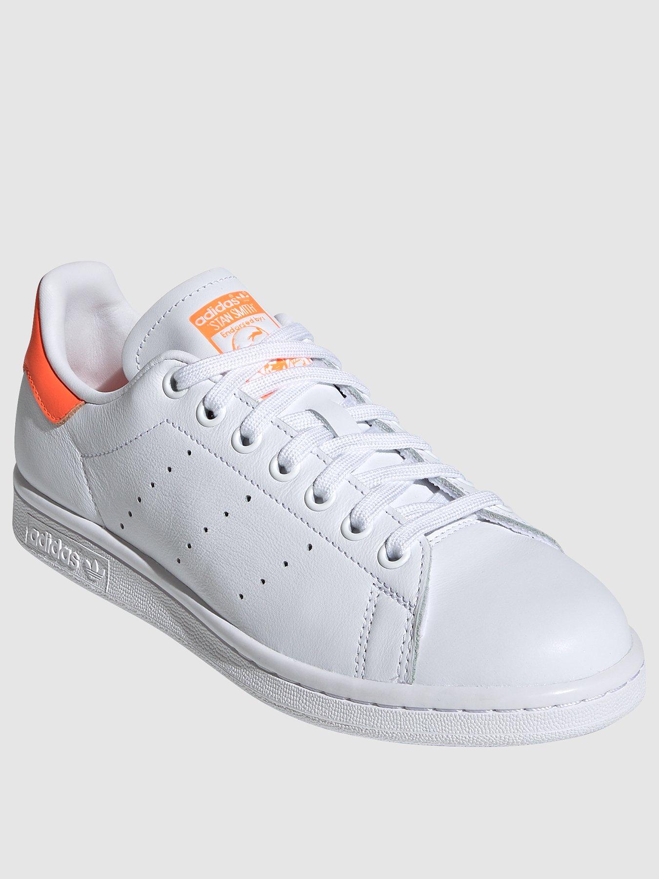 white and orange stan smith