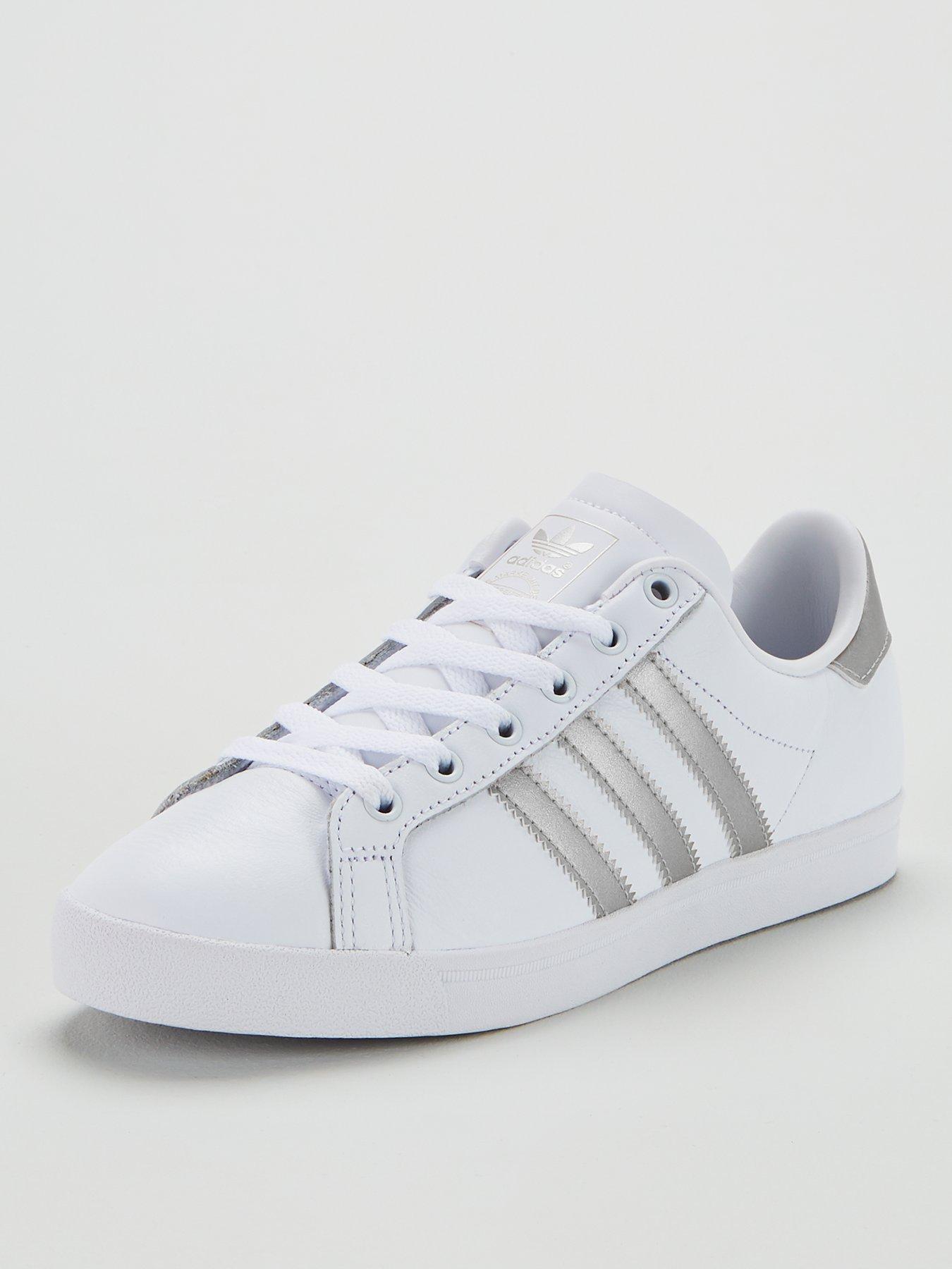 adidas coast star white silver