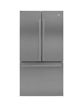 Beko Gn1306211Zdx 91Cm Wide, Total No Frost, 3-Door American Style Fridge Freezer - Stainless Steel Best Price, Cheapest Prices