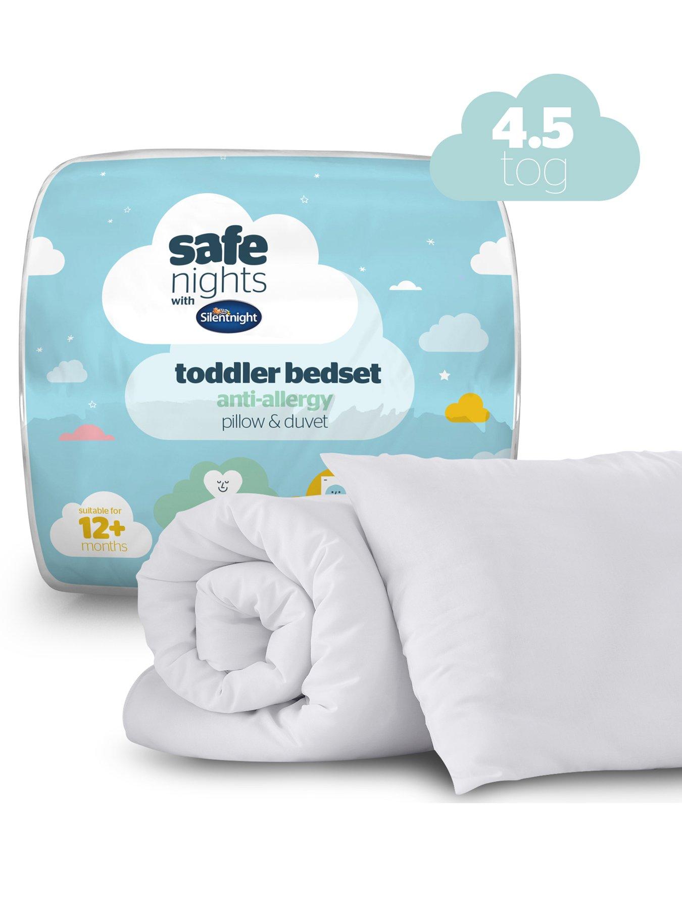 Silentnight Safe Nights Anti-Allergy Toddler Cot Bed Bedset - 4.5 Tog Duvet  &  Pillow