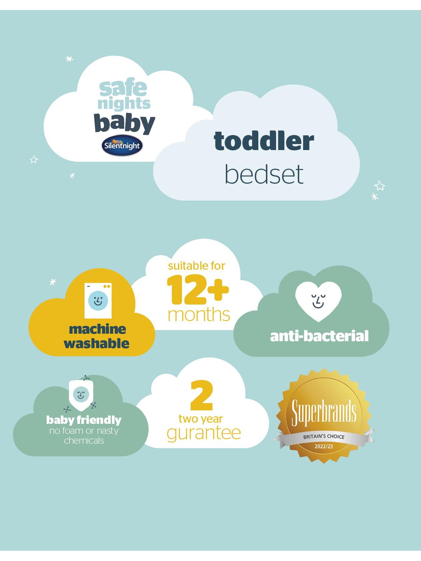 Image 6 of 6 of Silentnight Safe Nights Anti-Allergy Toddler Cot Bed Bedset - 4.5 Tog Duvet &amp; Pillow