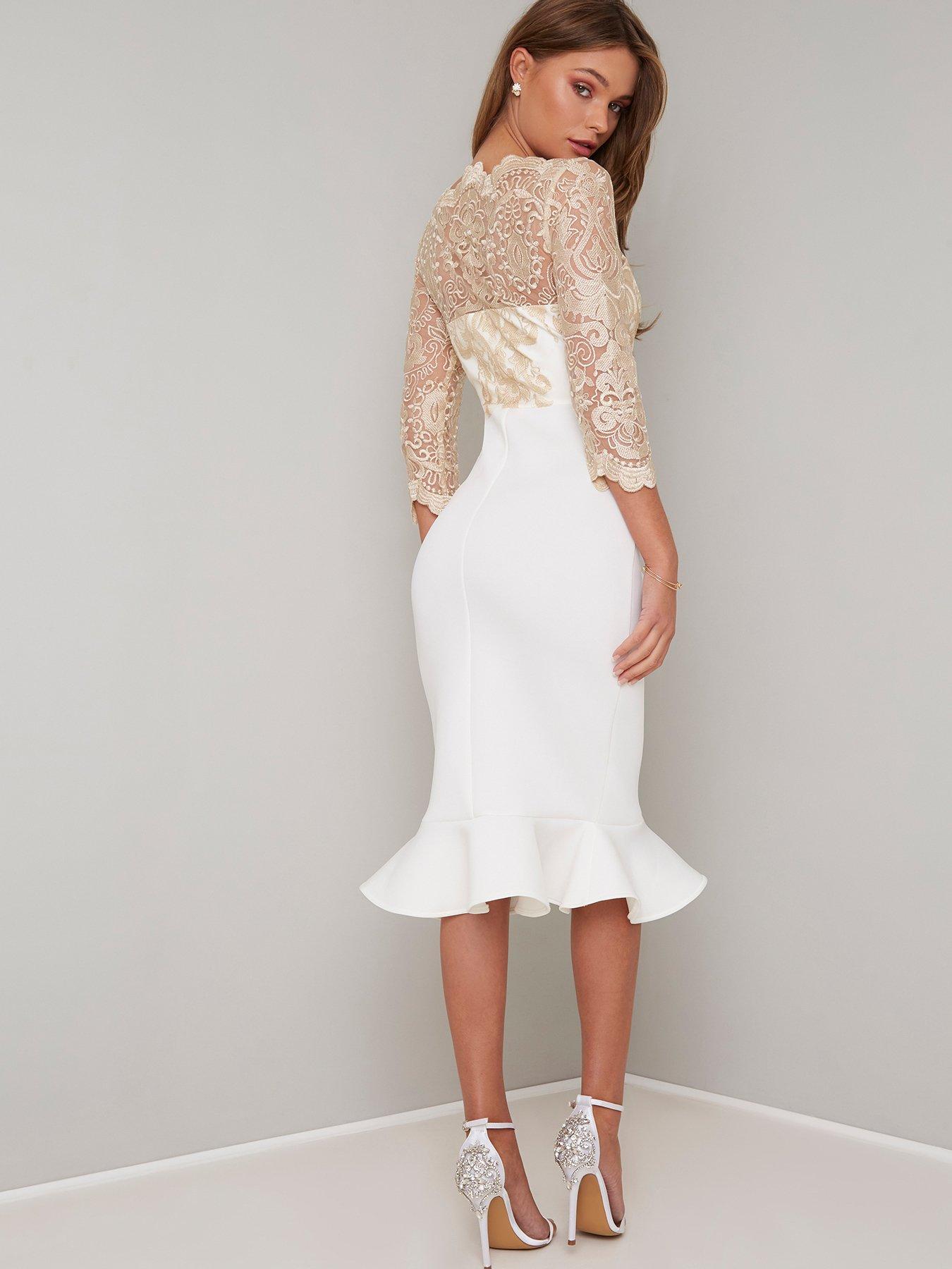 white midi dress uk