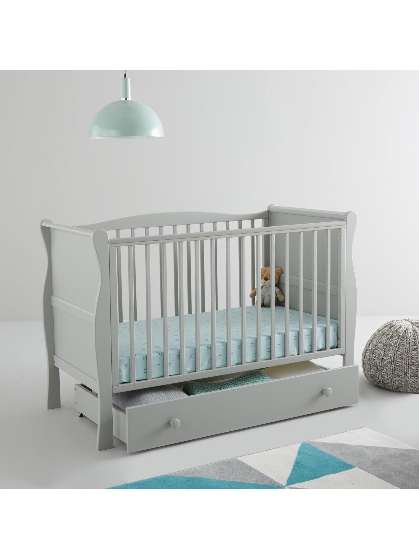 Little acorns sleigh cot bed outlet grey