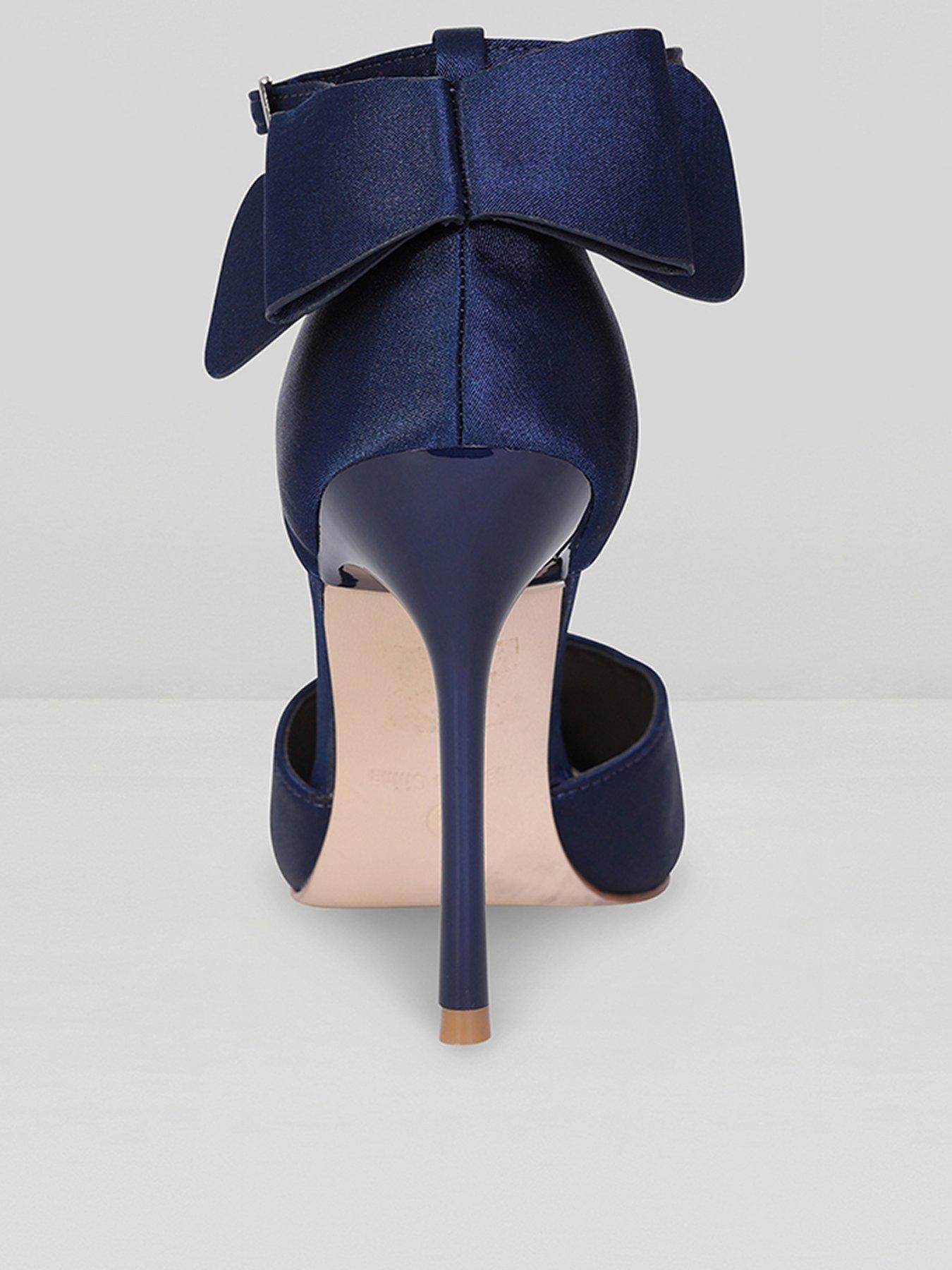 navy court shoes with ankle strap