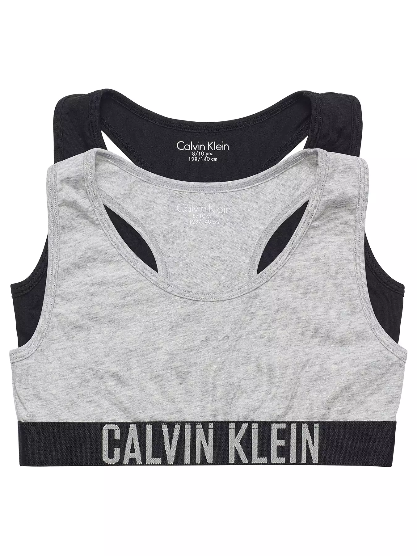 Calvin Klein Grey Sports Bra Plain 2 Pack Girlsclothing