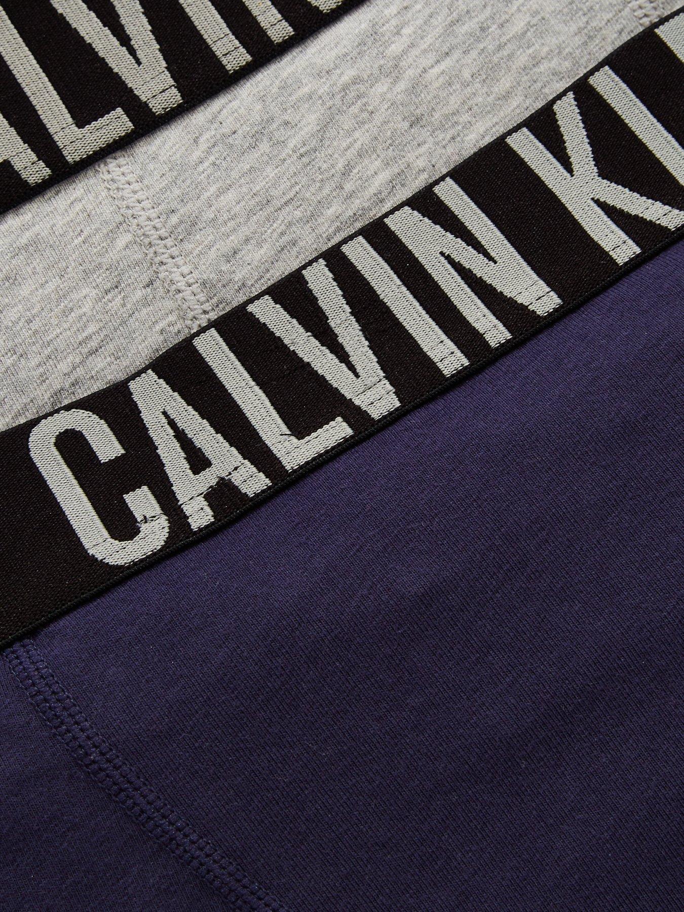 Image 4 of 4 of Calvin Klein Boys 2 Pack Trunks - Grey/Blue