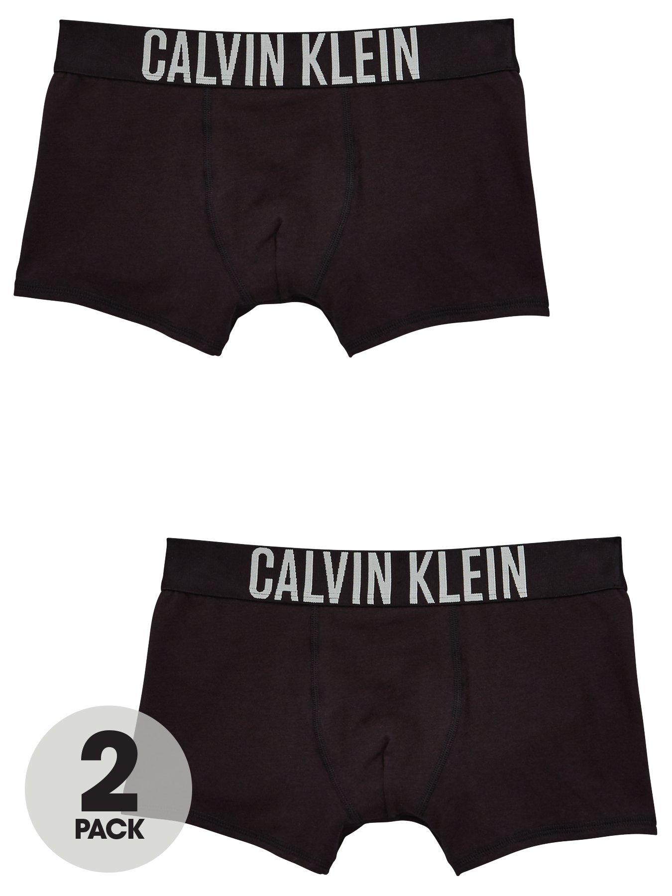 Calvin Klein Boys 2 Pack Trunks - Black 