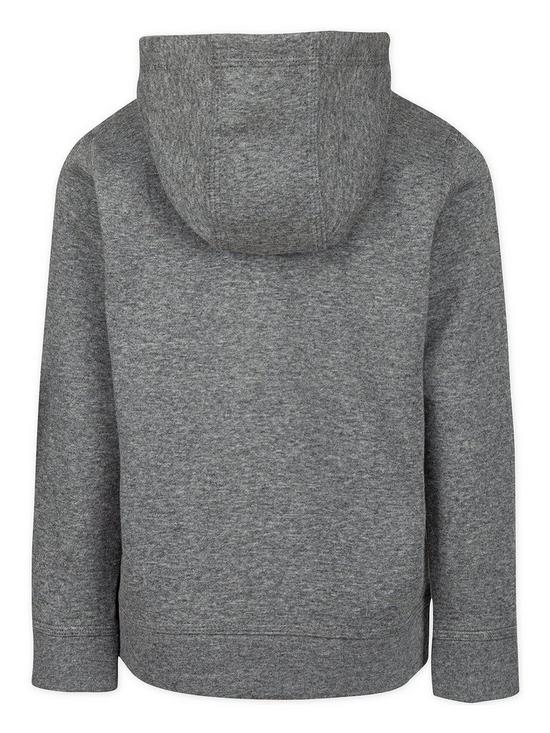 back image of nike-younger-child-club-full-zip-hoodie-dark-grey