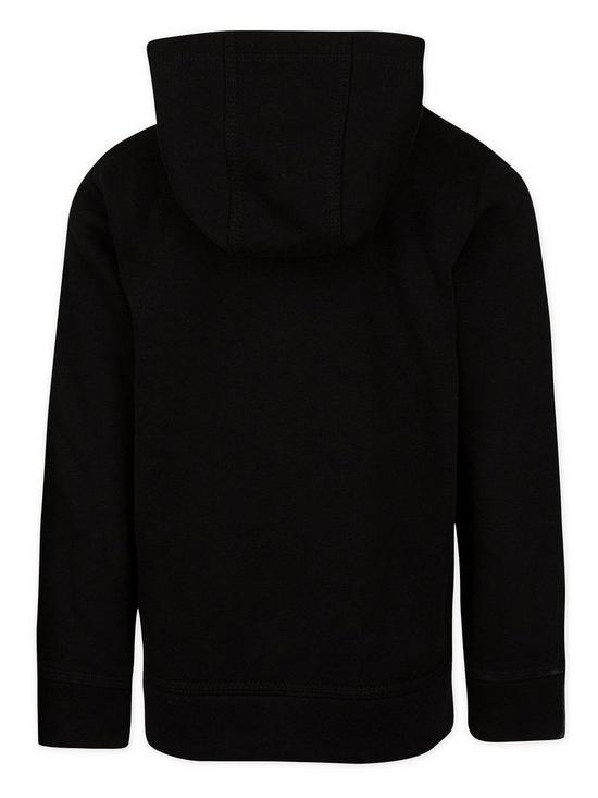 back image of nike-younger-child-club-full-zip-hoodie-black