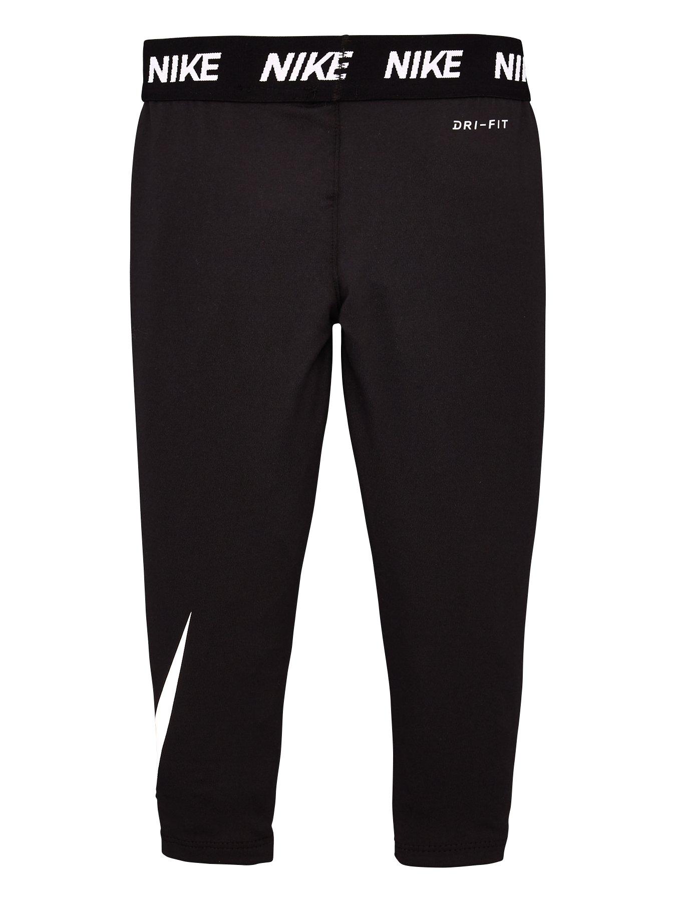 Image 2 of 3 of Nike Kids Girls Swoosh Tights - Black