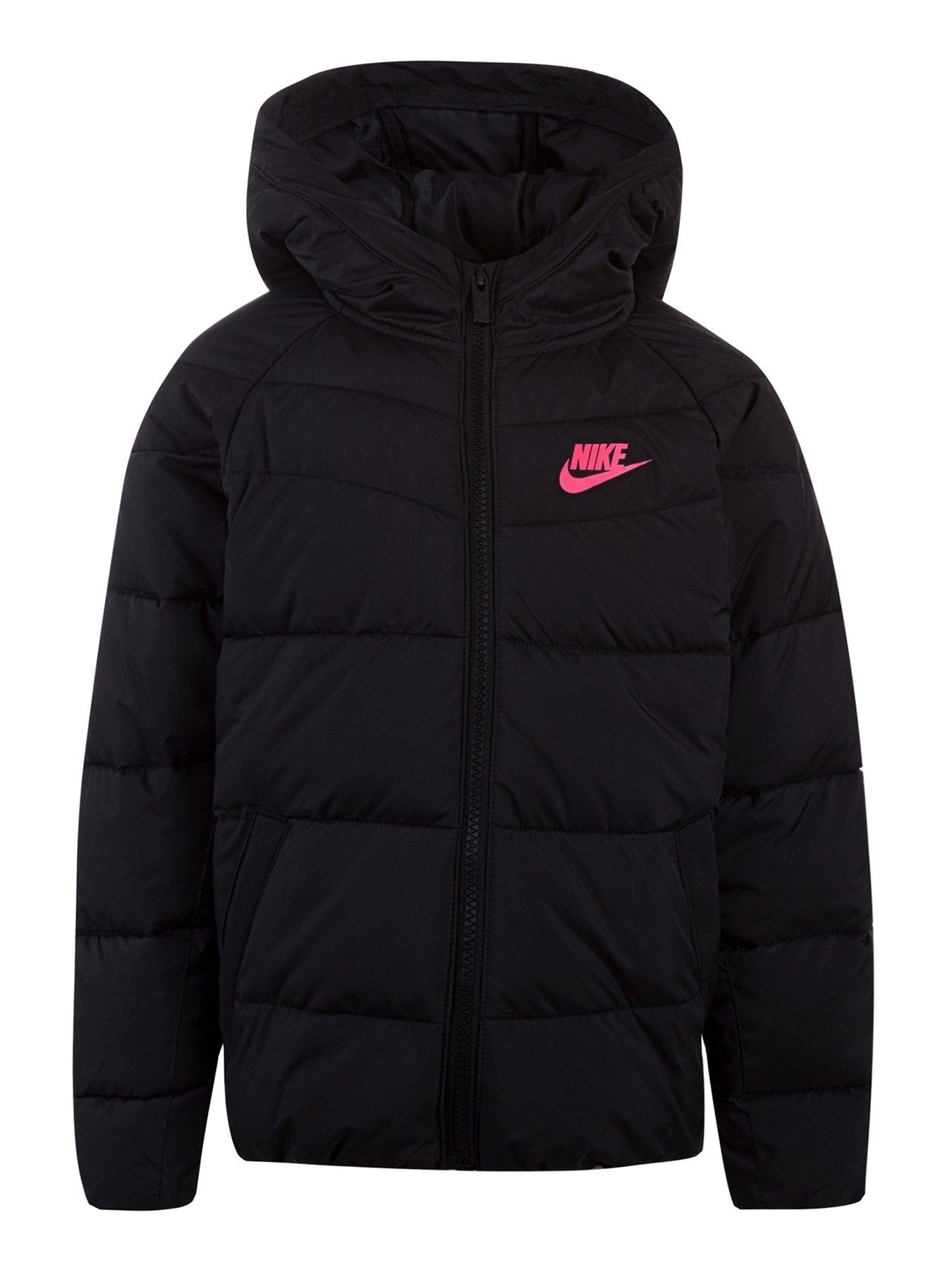 Nike Childrens NSW Filled Jacket - Black/Pink | very.co.uk