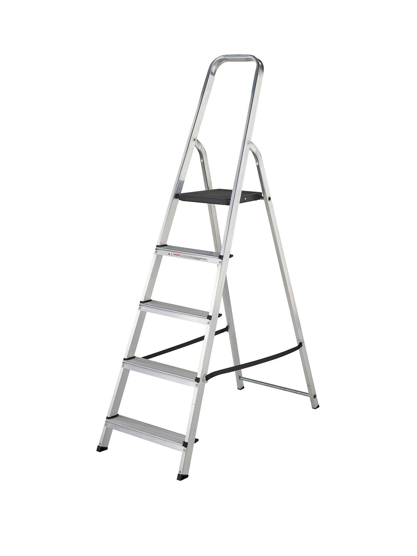 Benchmark 3 Step Aluminum Step Ladder, with High Handrail