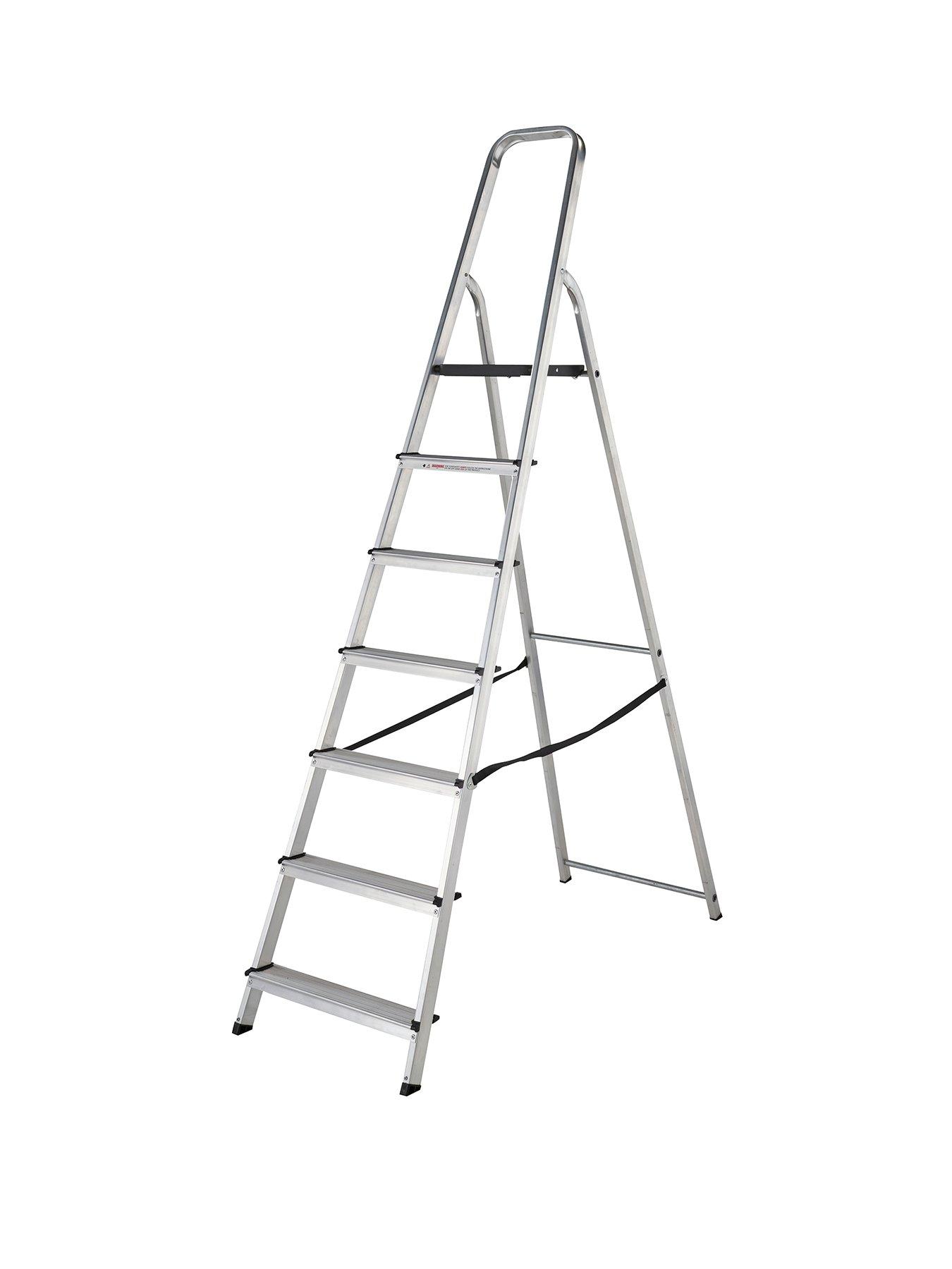 Benchmark 3 Step Aluminum Step Ladder, with High Handrail