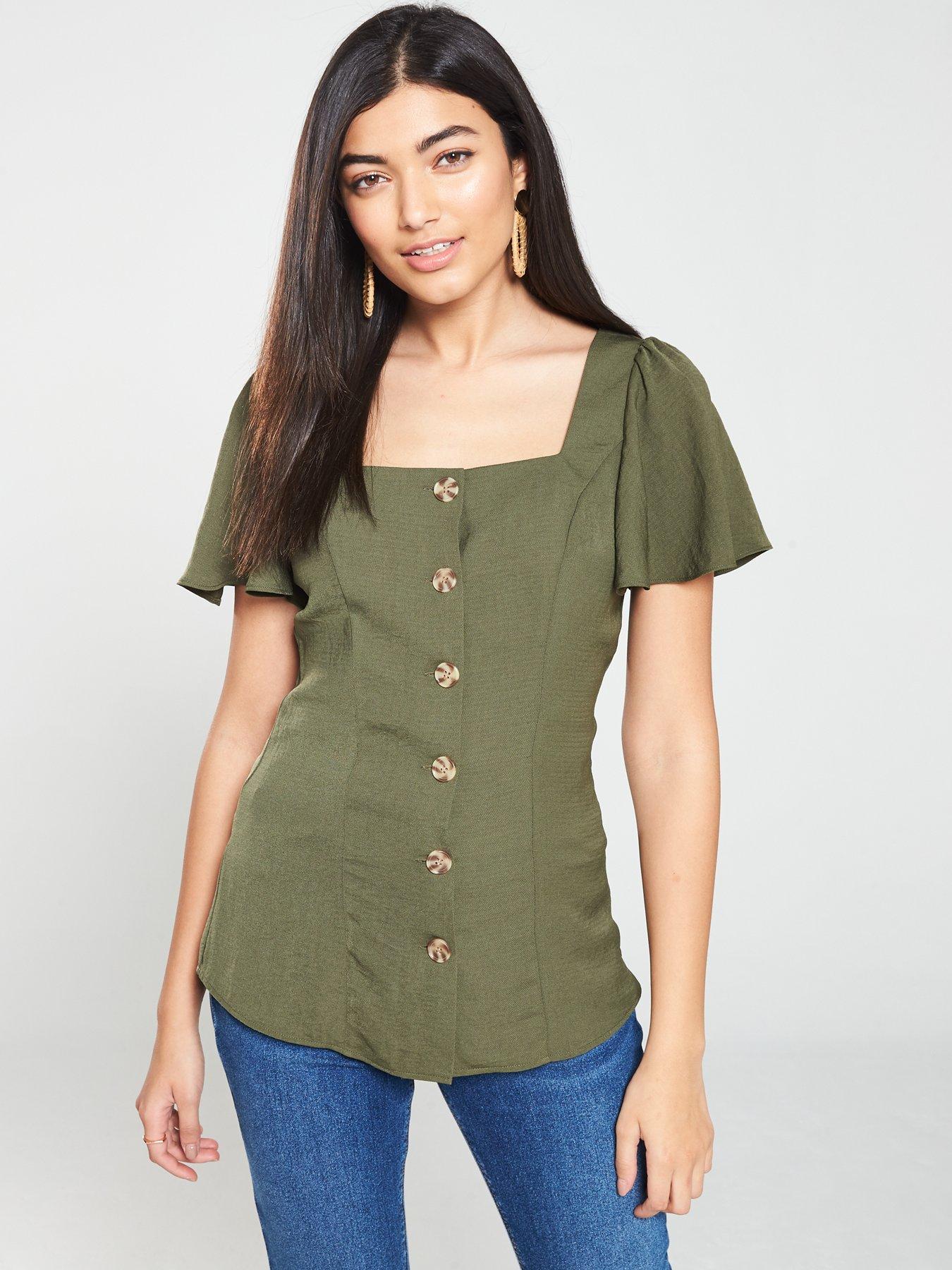 V By Very Square Neck Button Through Top review