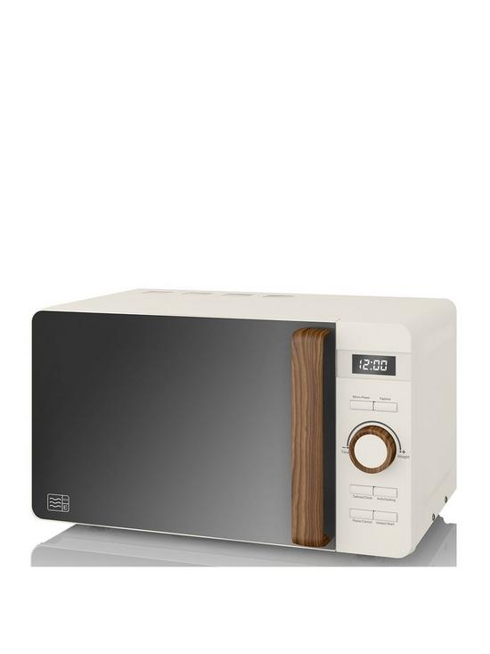 front image of swan-20l-nordic-digital-microwave-white