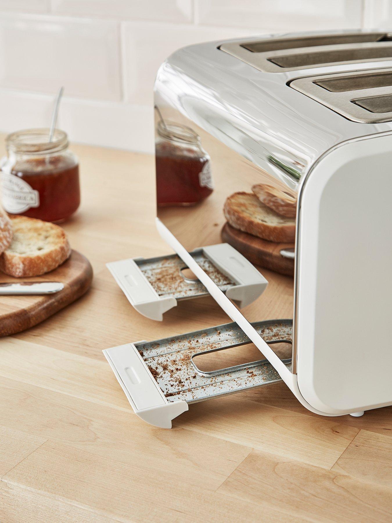 Image 3 of 5 of Swan ST14620WHTN Nordic 4-Slice Toaster with Defrost/Reheat/Cancel Functions, Cord Storage, 1500W, White