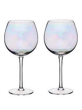 Product photograph of Kitchencraft Barcraft Set Of Two Iridescent Gin Glasses from very.co.uk