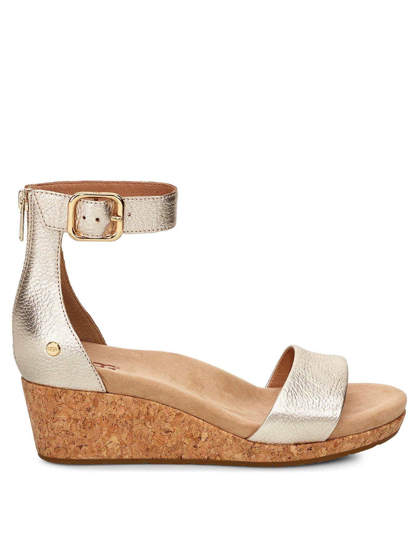 ugg reagan metallic wedge