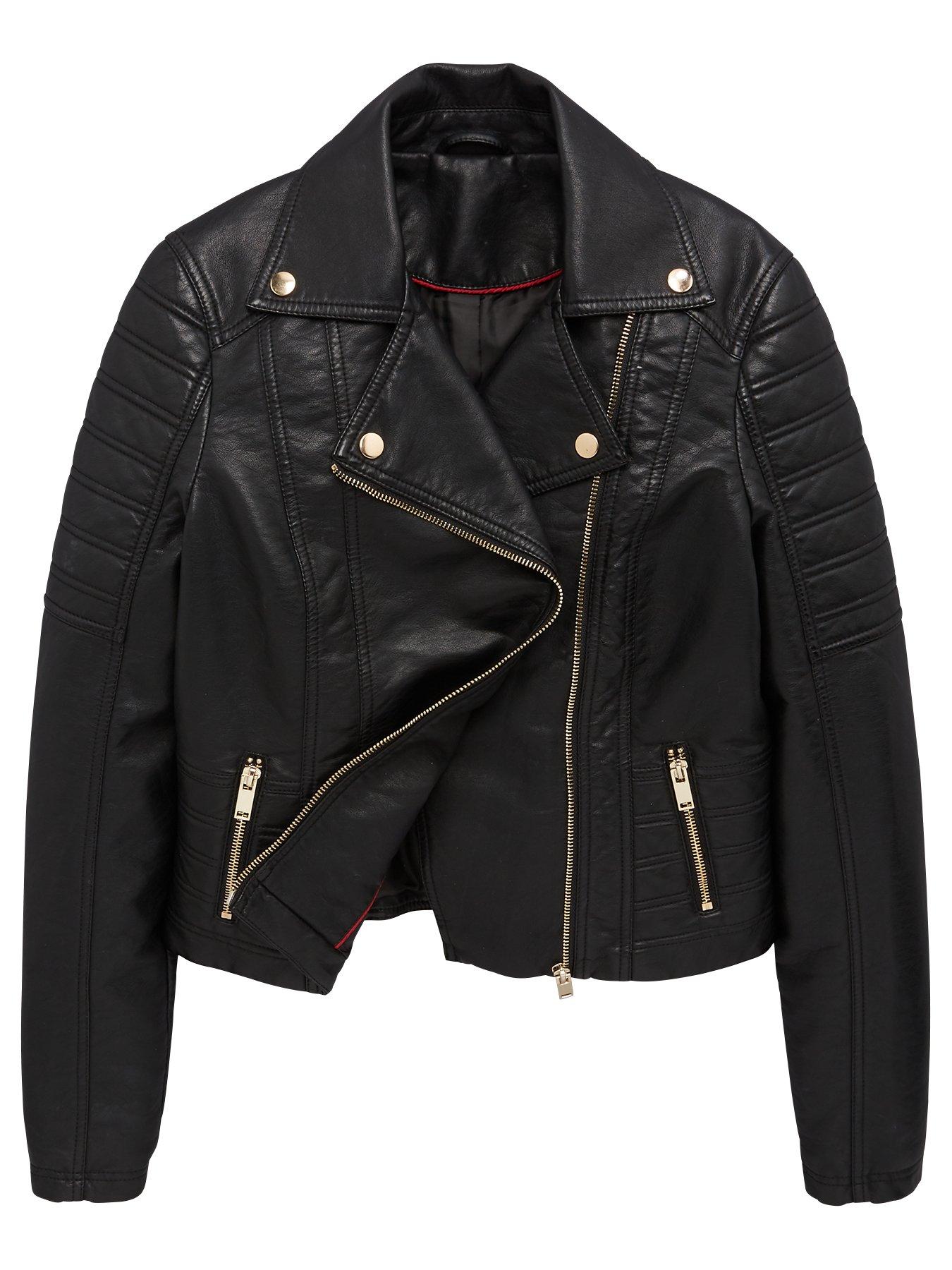 V By Very Girls Faux Leather Biker Jacket review