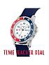  image of tikkers-red-white-and-blue-dial-blue-silicone-strap-kids-watch