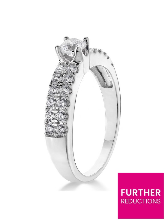 stillFront image of love-diamond-9ct-white-gold-1ct-two-row-diamond-solitaire-ring-with-set-shoulders