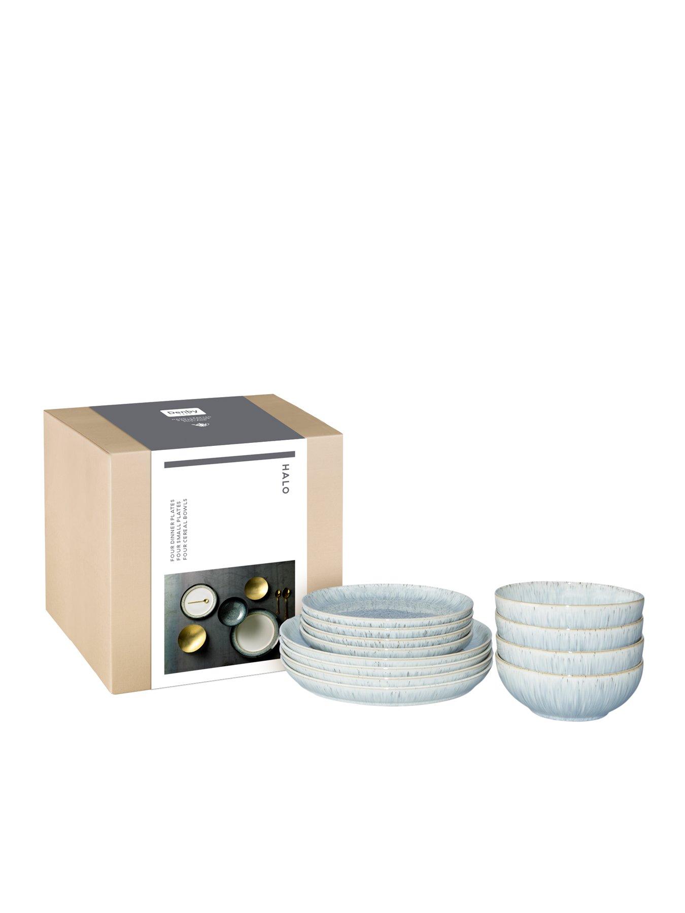 Denby Halo Grey Speckle 12Piece Dinner Service Set very.co.uk