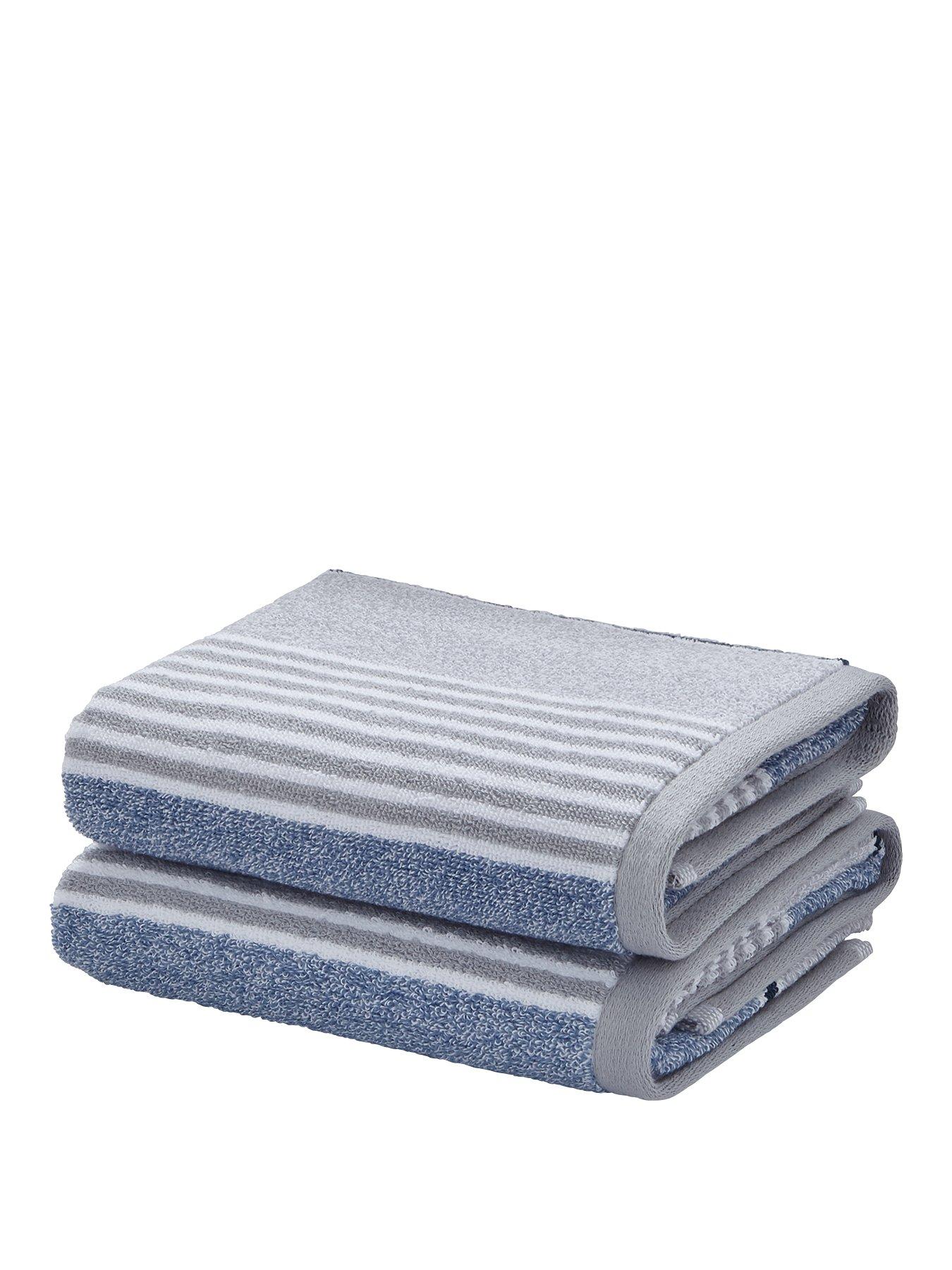 blue grey towels