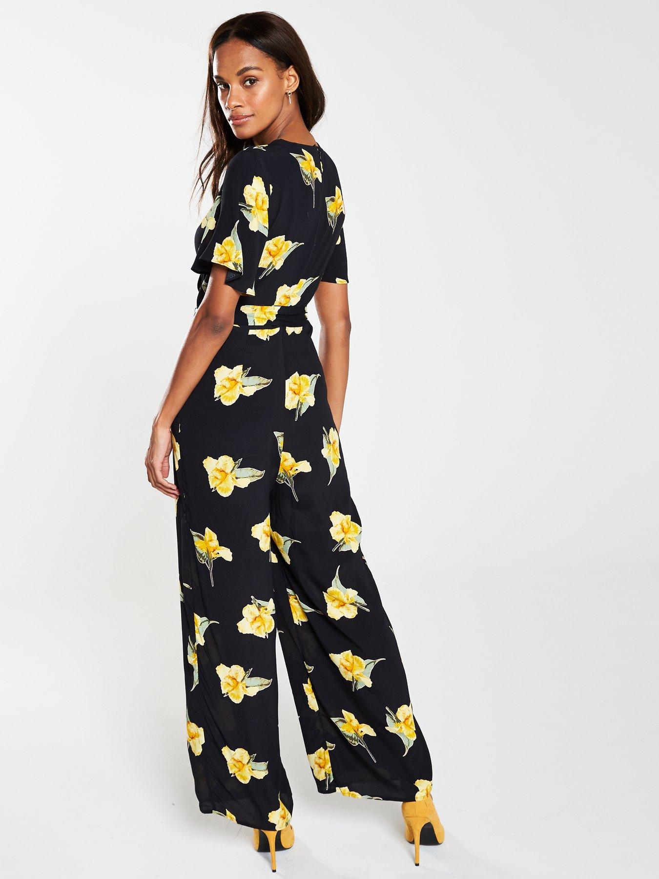 warehouse katy floral jumpsuit