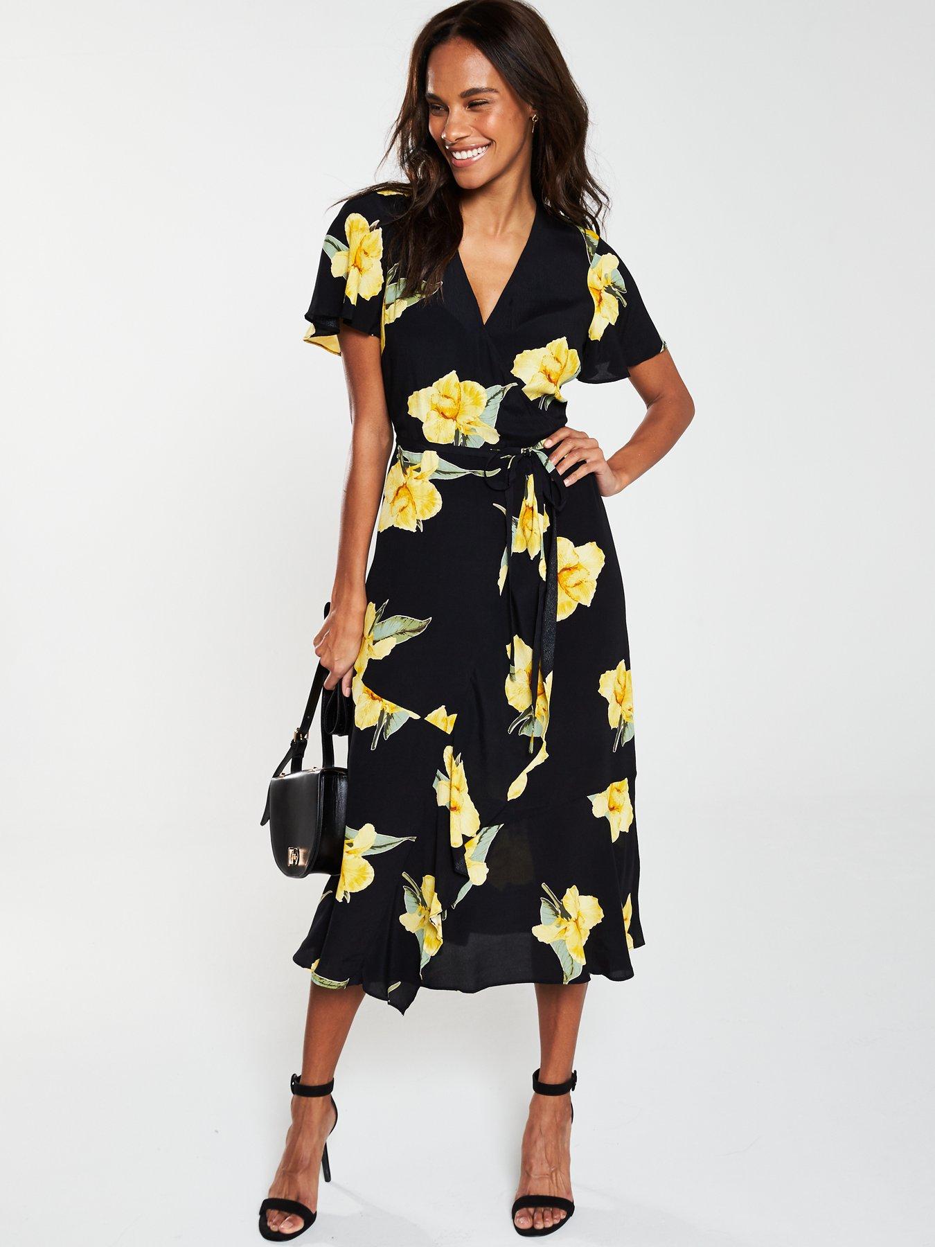 warehouse paisley floral midi dress