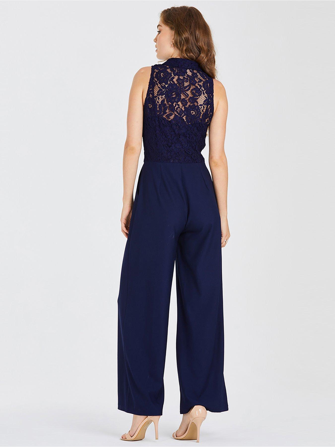 little mistress navy jumpsuit